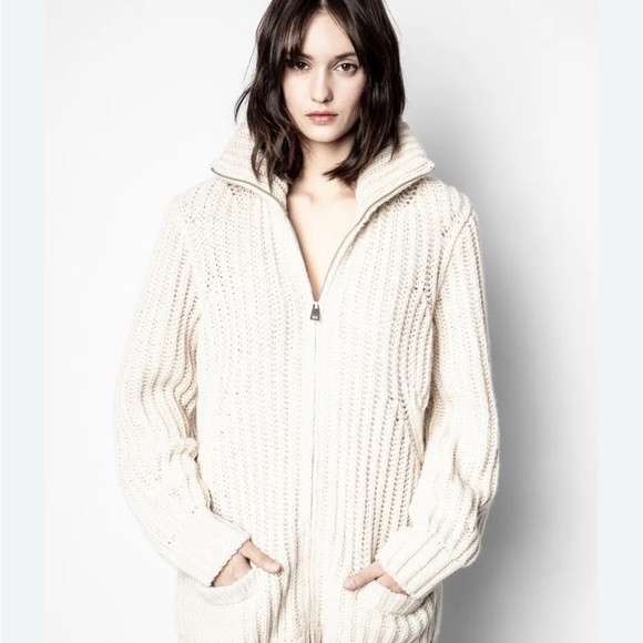 Zadig & Voltaire Sweaters - Zadig & Voltaire Beige Women's Cardigan